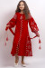 Платье для девочки «Роскошь» длинное красного цвета
