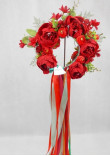 Віночок "Казка" з червоними квітами