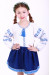 Вышиванка для девочки «Розовая дорожка» с голубой вышивкой