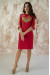 Платье «Украинский букет» красного цвета