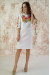 Платье «Украинский букет» белого цвета