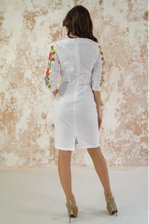 Сукня «Український букет» білого кольору
