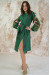 Платье-халат «Цветочная ветвь» зеленого цвета