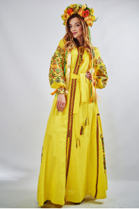 Платье "Фортуна" желтого цвета