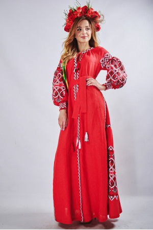 Платье "Фортуна" красного цвета
