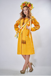 Платье “Оберег” желтого цвета
