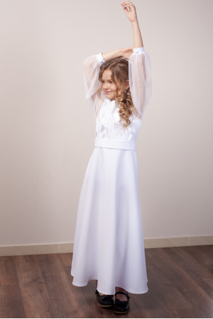 Сукня для дівчинки «Тюльпанове поле» білого кольору