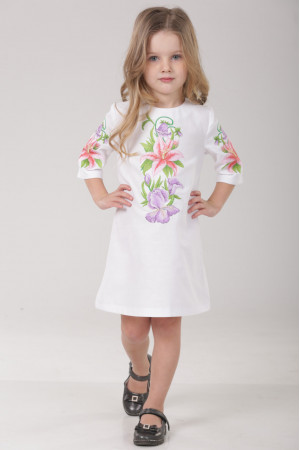 Платье для девочки «Лилия» белого цвета