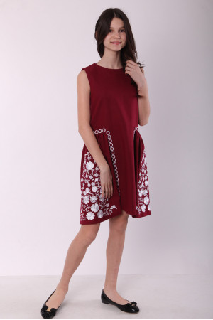 Сукня для дівчинки «Мелодія» бордового кольору