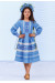 Платье для девочки «Феерия» голубого цвета, длинное