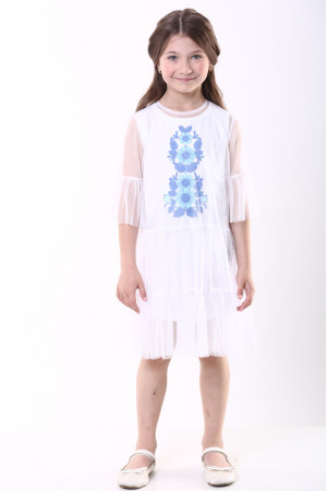 Платье для девочки «Ромашковое» белого цвета