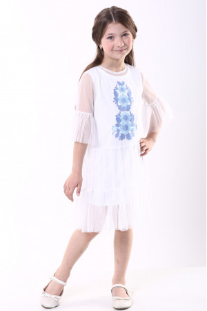Сукня для дівчинки «Ромашкова» білого кольору