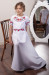 Платье для девочки «Цветочный дуэт» белого цвета