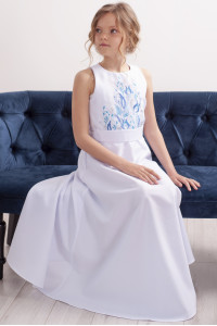 Сукня для дівчинки «Завитки» білого кольору