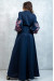 Платье-халат «Марево ночи» темно-синего цвета