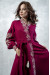Платье-халат «Марево ночи» вишневого цвета