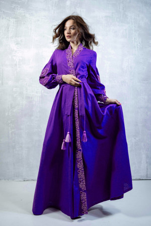 Платье-халат «Марево ночи» фиолетового цвета