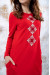 Трикотажное платье «Звездное»  красного цвета