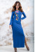 Трикотажное платье «Весеннее» синего цвета
