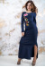 Трикотажна сукня «Весняна» темно-синього кольору