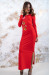 Трикотажное платье «Весеннее» красного цвета