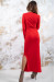 Трикотажное платье «Весеннее» красного цвета