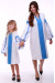 Комплект для мамы и дочки «Думка» с голубым орнаментом