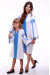 Комплект для матері та доньки «Думка» з блакитним орнаментом