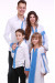 Семейный комплект «Думка» с голубым орнаментом