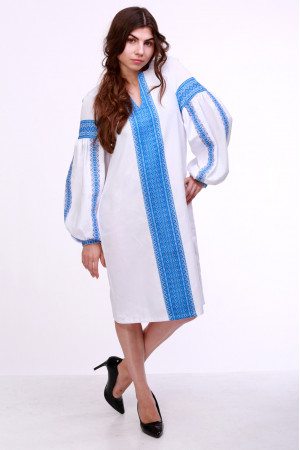 Сукня «Думка» з широким блакитним орнаментом