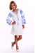 Сукня для дівчинки «Розкіш» біла з блакитним орнаментом