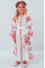 Сукня для дівчинки «Розкіш» біла з рожевим орнаментом, довга