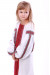 Платье для девочки «Думка» белое с красным