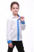 Вышиванка для мальчика «Думка» с синим орнаментом