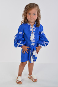 Платье для девочки «Грация» синего цвета