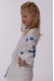 Платье для девочки «Грация» белого цвета с синей вышивкой 