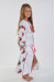 Сукня для дівчинки «Українська традиція»  білого кольору довга