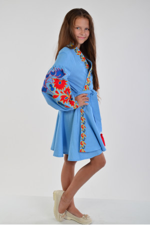 Сукня для дівчинки «Колорит» блакитного кольору