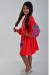 Платье для девочки «Колорит» коралового цвета