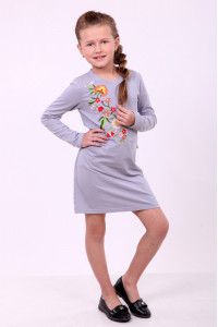 Сукня для дівчинки «Весняна» сірого кольору