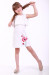 Сукня для дівчинки «Мак польовий» білого кольору