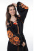 Платье «Бохо» с вышивкой оранжевого цвета