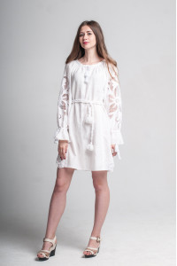 Платье «Чудо-цветок» белого цвета 