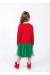 Платье «Дипси» красного цвета с зеленым