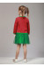 Сукня «Діпсі» бордового кольору із зеленим