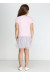Платье «Минни» розового цвета с серым КР