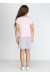 Платье «Кет» розового цвета с серым КР