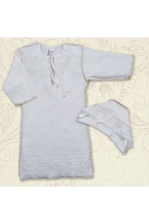 Сорочка для крещения «Яночка-2» молочного цвета