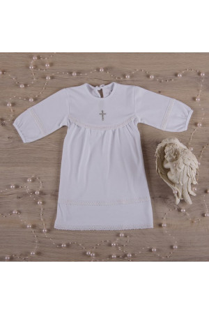 Сорочка для крещения «Полиночка» белого цвета