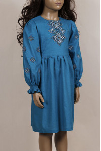 Сукня для дівчинки «Хмельницька» синього кольору
